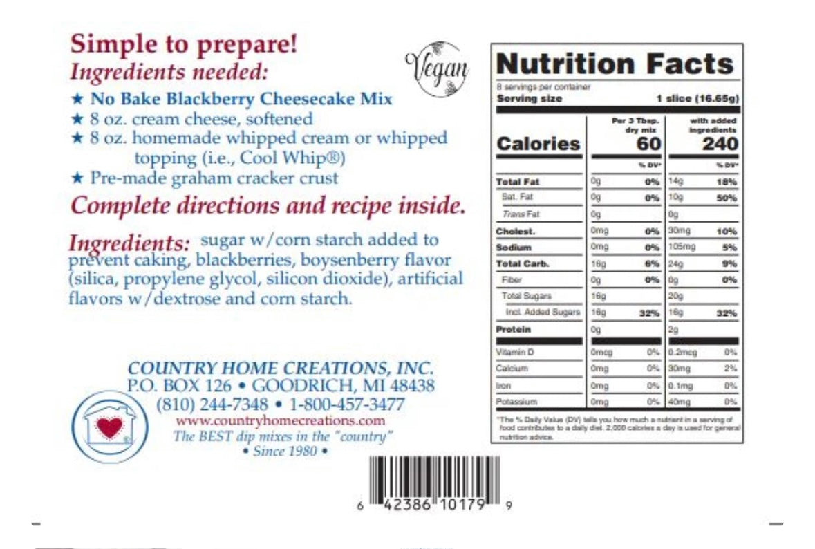 No-Bake Blackberry Cheesecake Mix