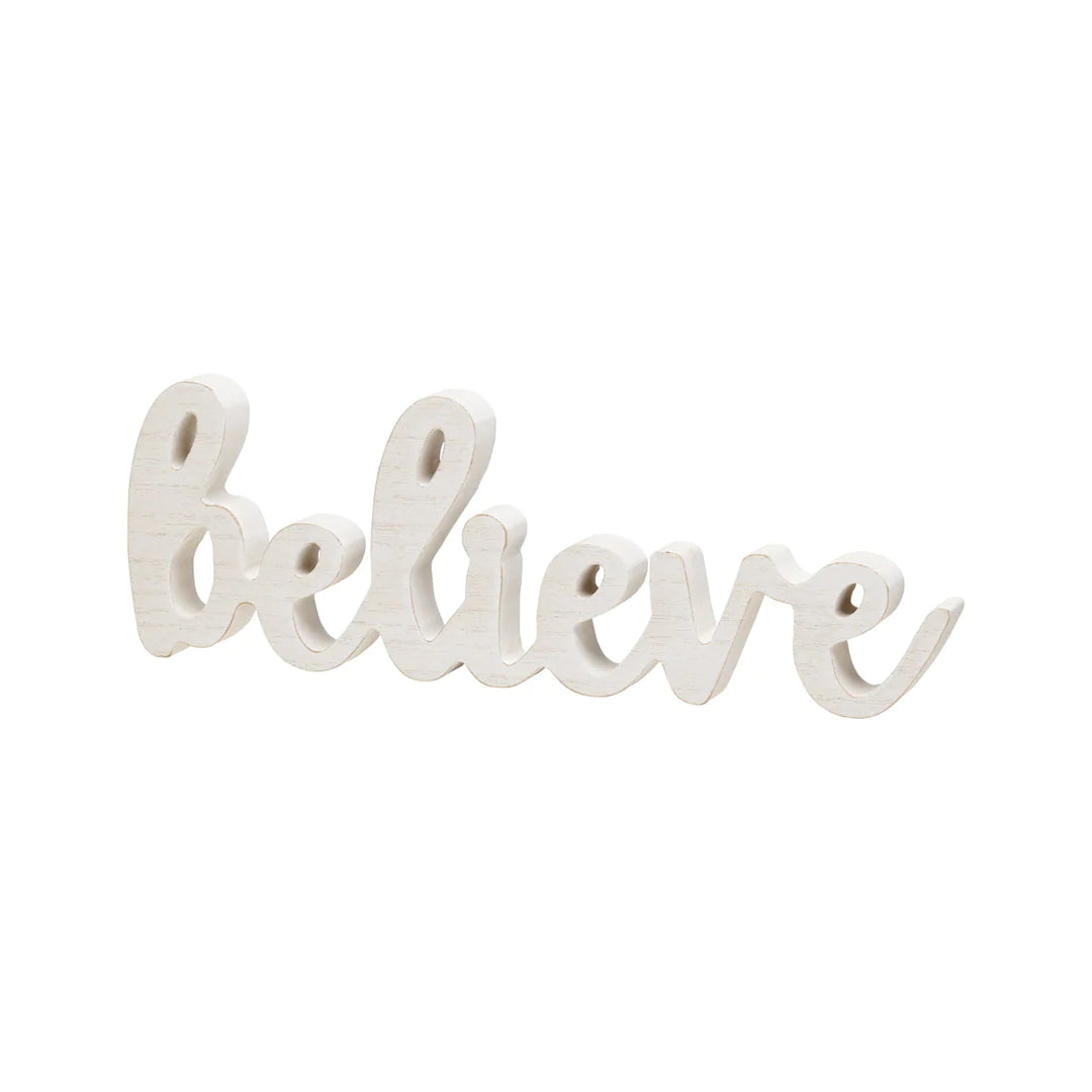 Believe Word Cut Out