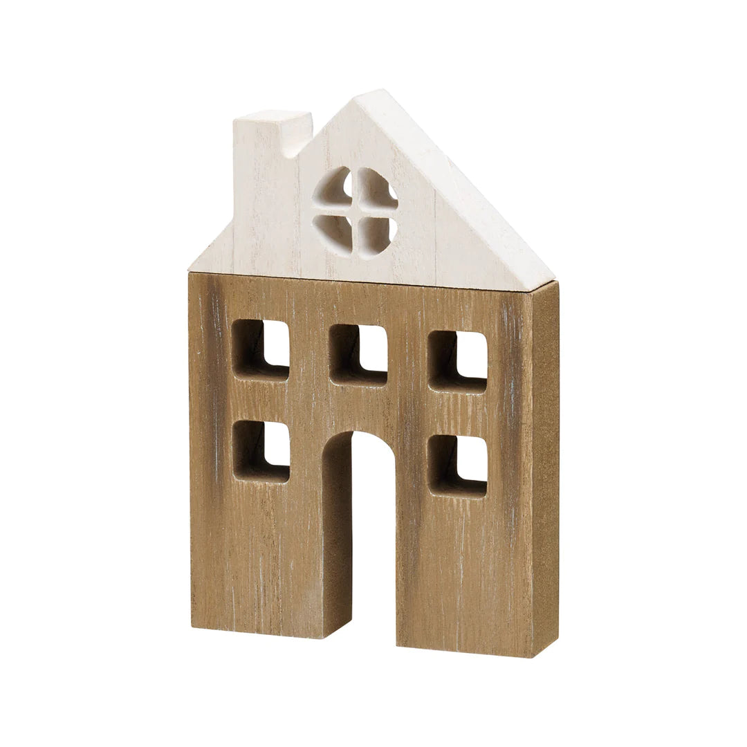 Wood Wash & White Plank House - Medium