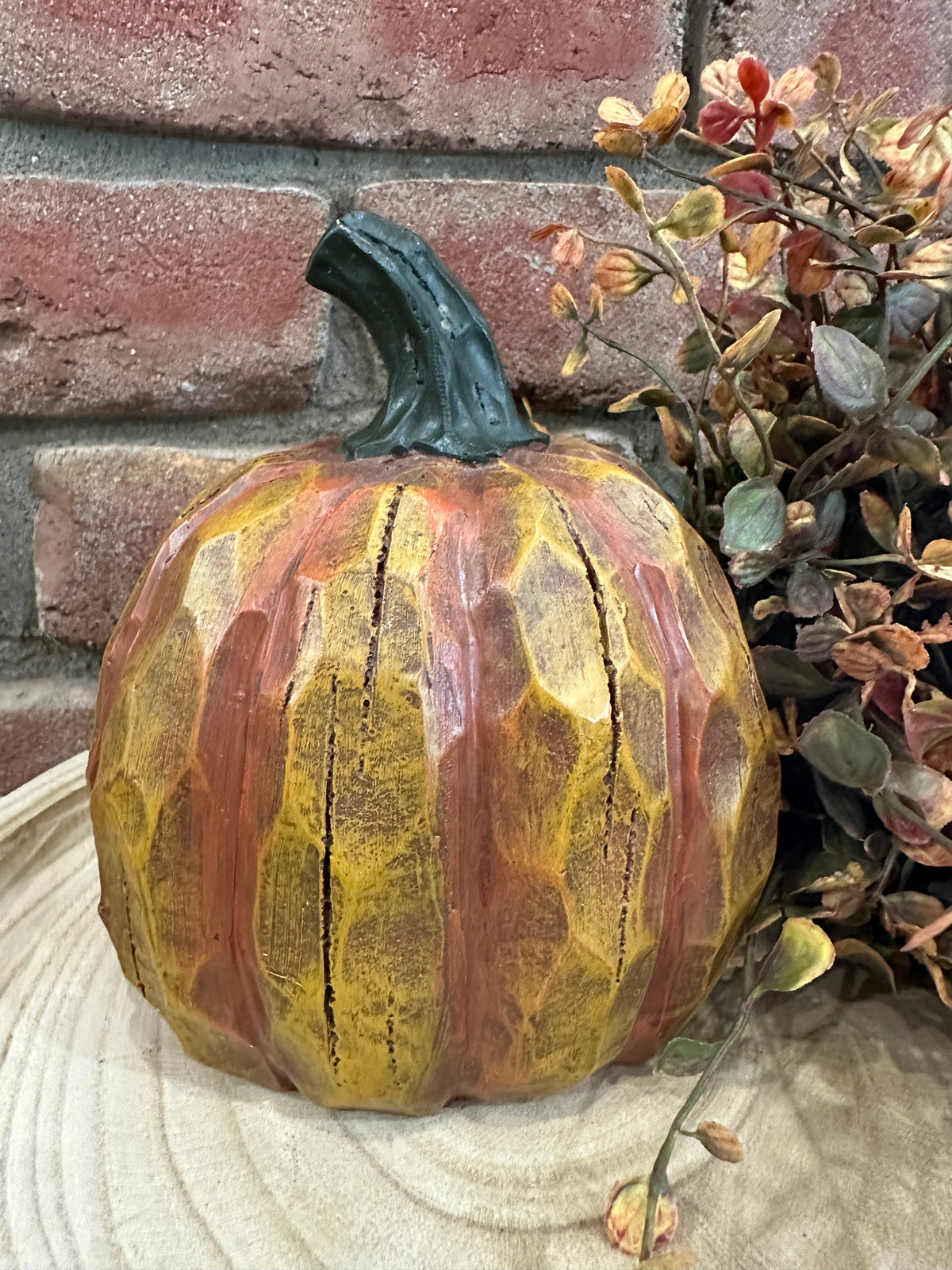 Large Wood Look Pumpkin - 3 Styles