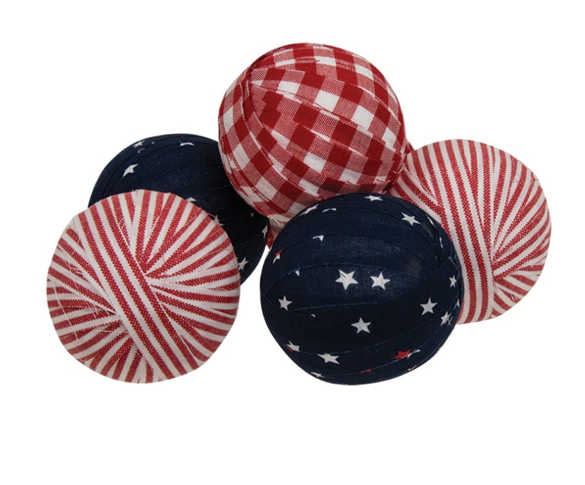 Americana Gingham Rag Balls