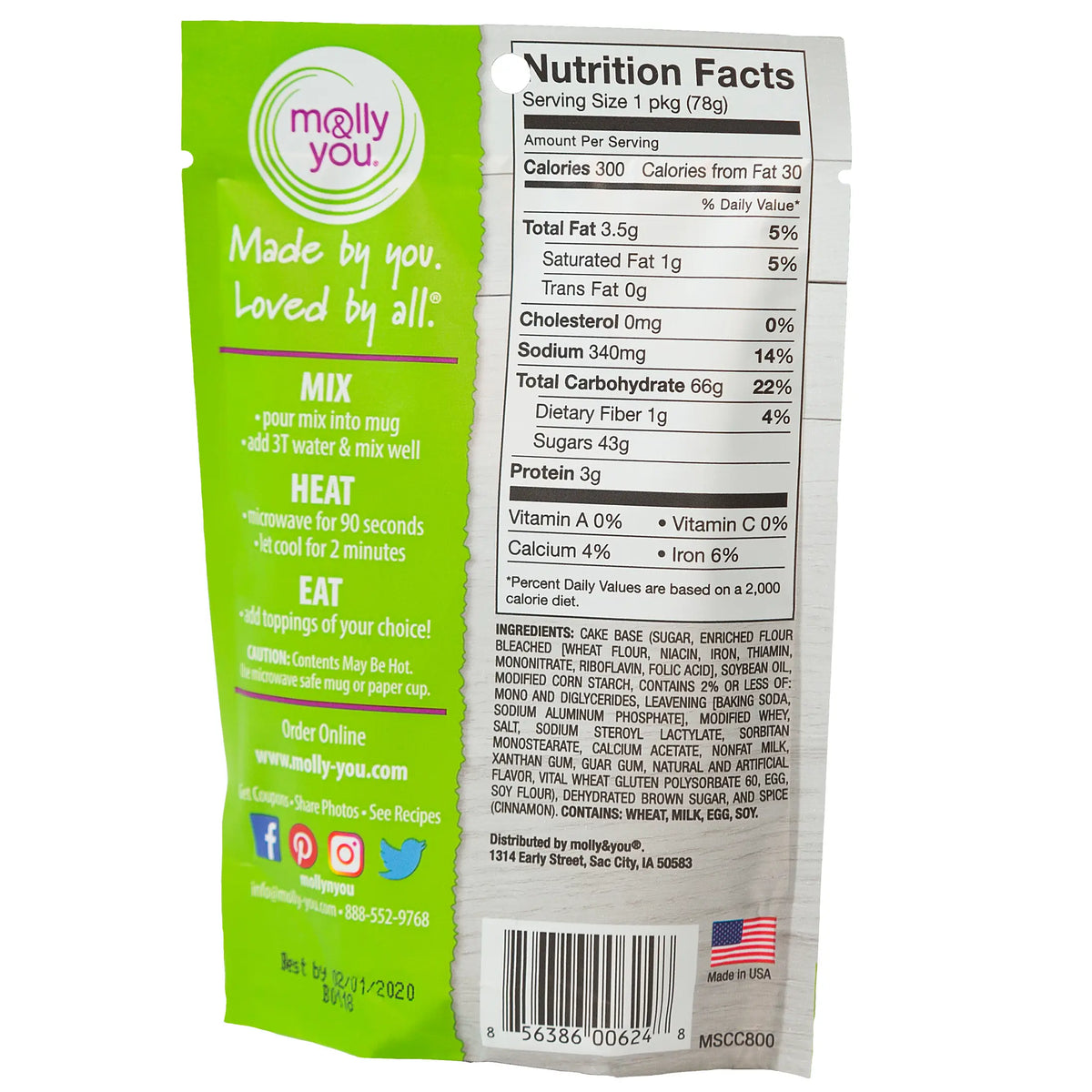 Cinnamon Coffee Cake Muffin Microwave Single