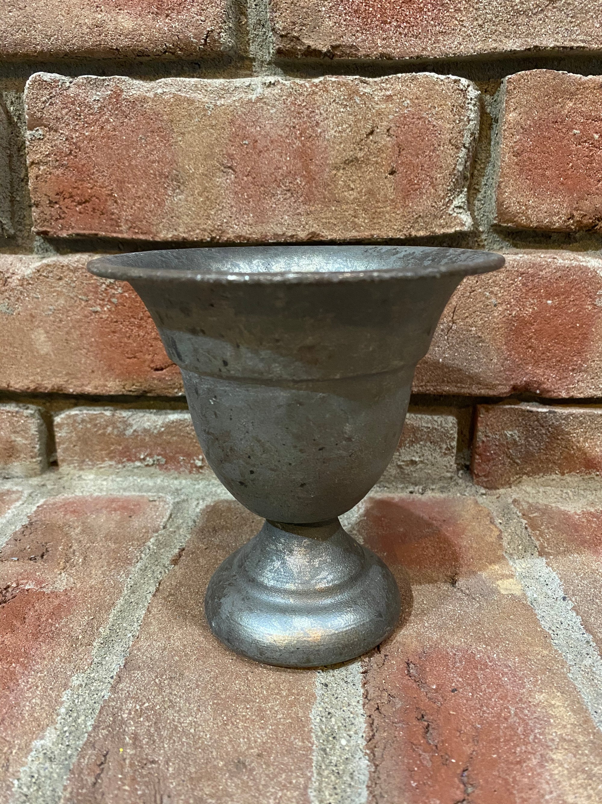 Short Galvanized Pedestal/Urn