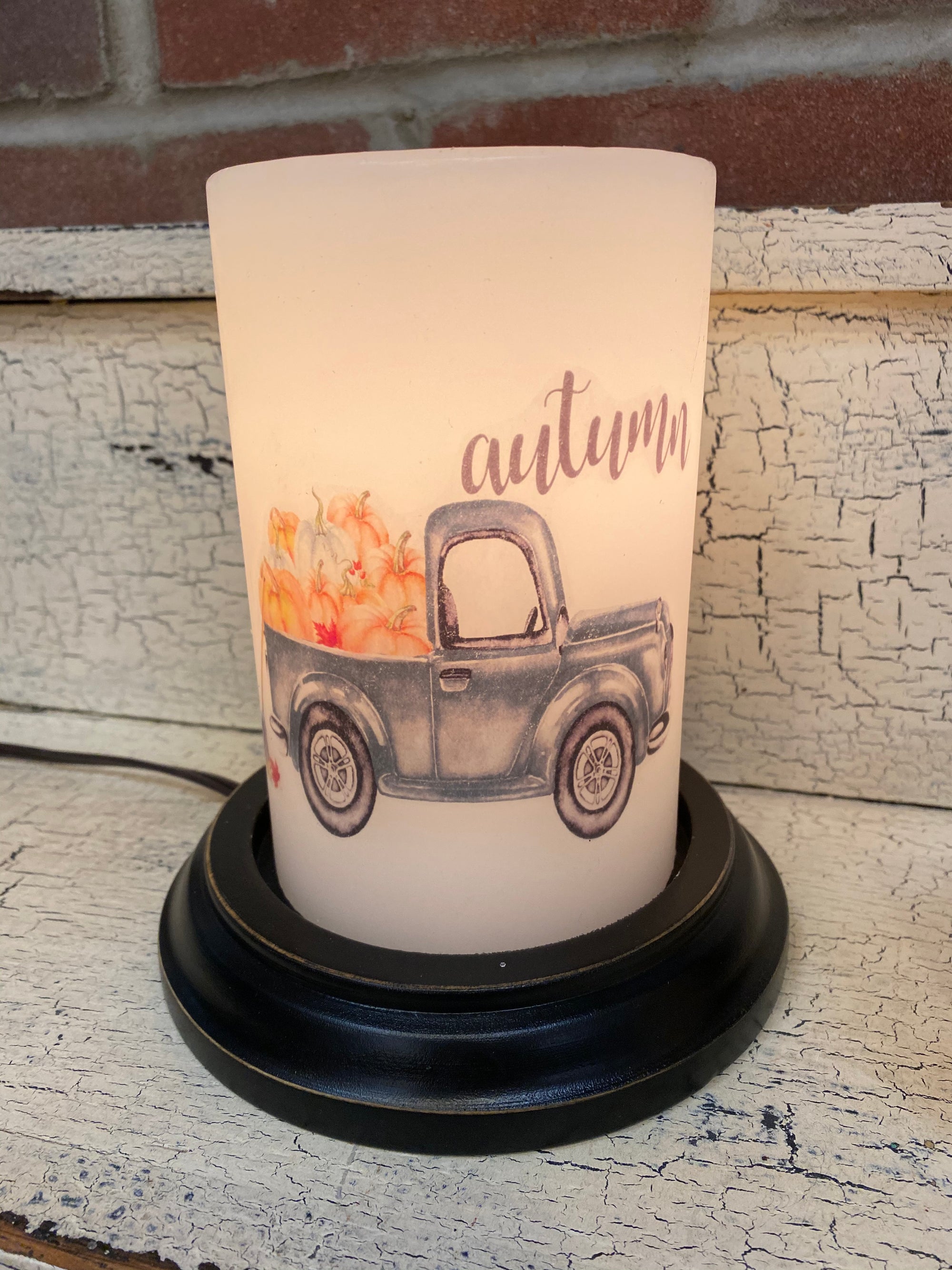 Autumn Truck Candle Sleeve