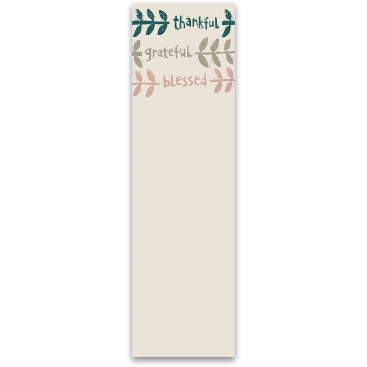 Thankful Grateful Blessed List Pad