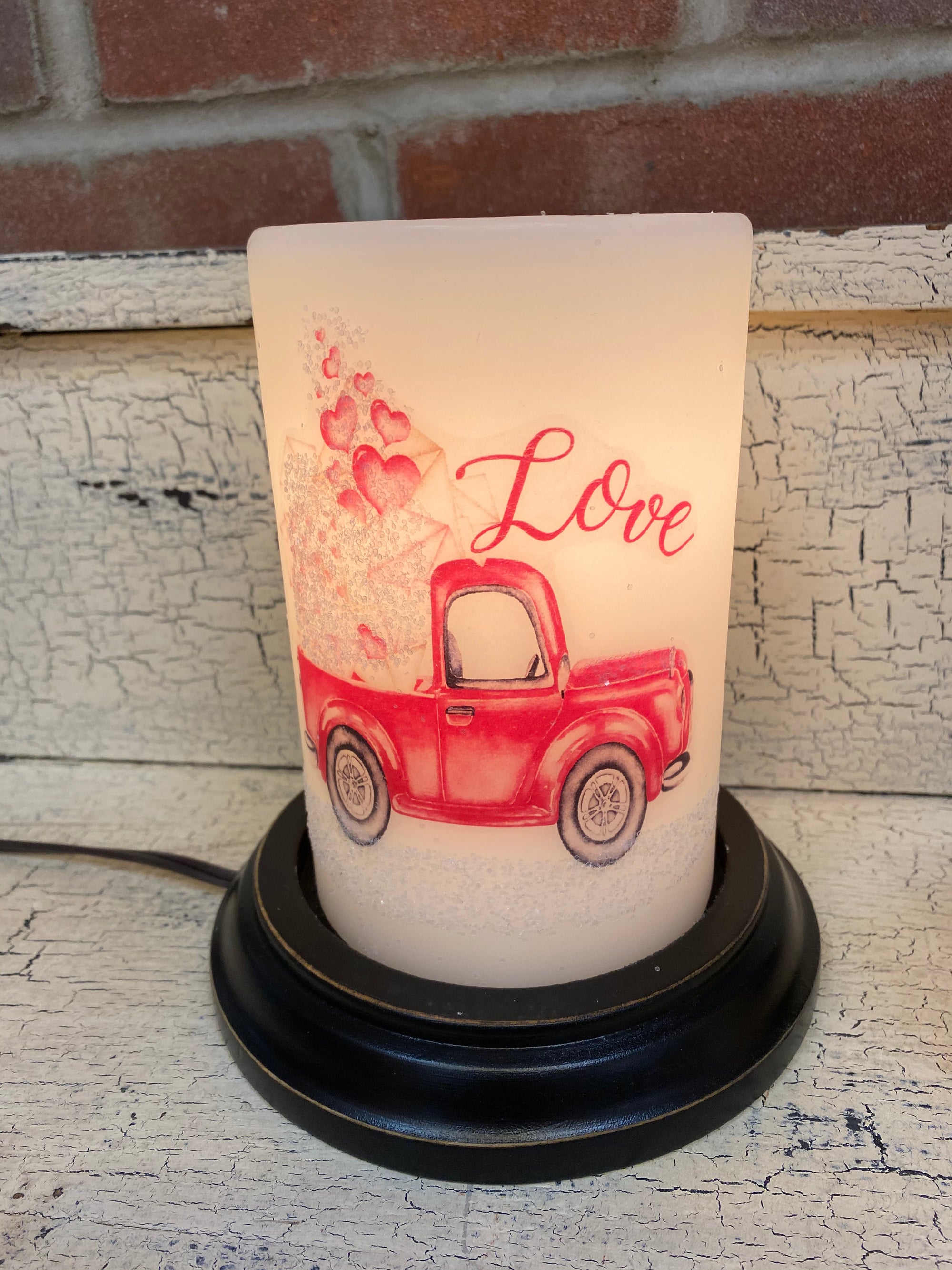 Valentine Truck Candle Sleeve