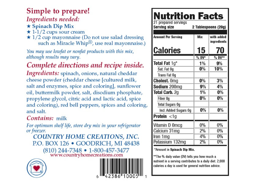 Spinach Dip Mix