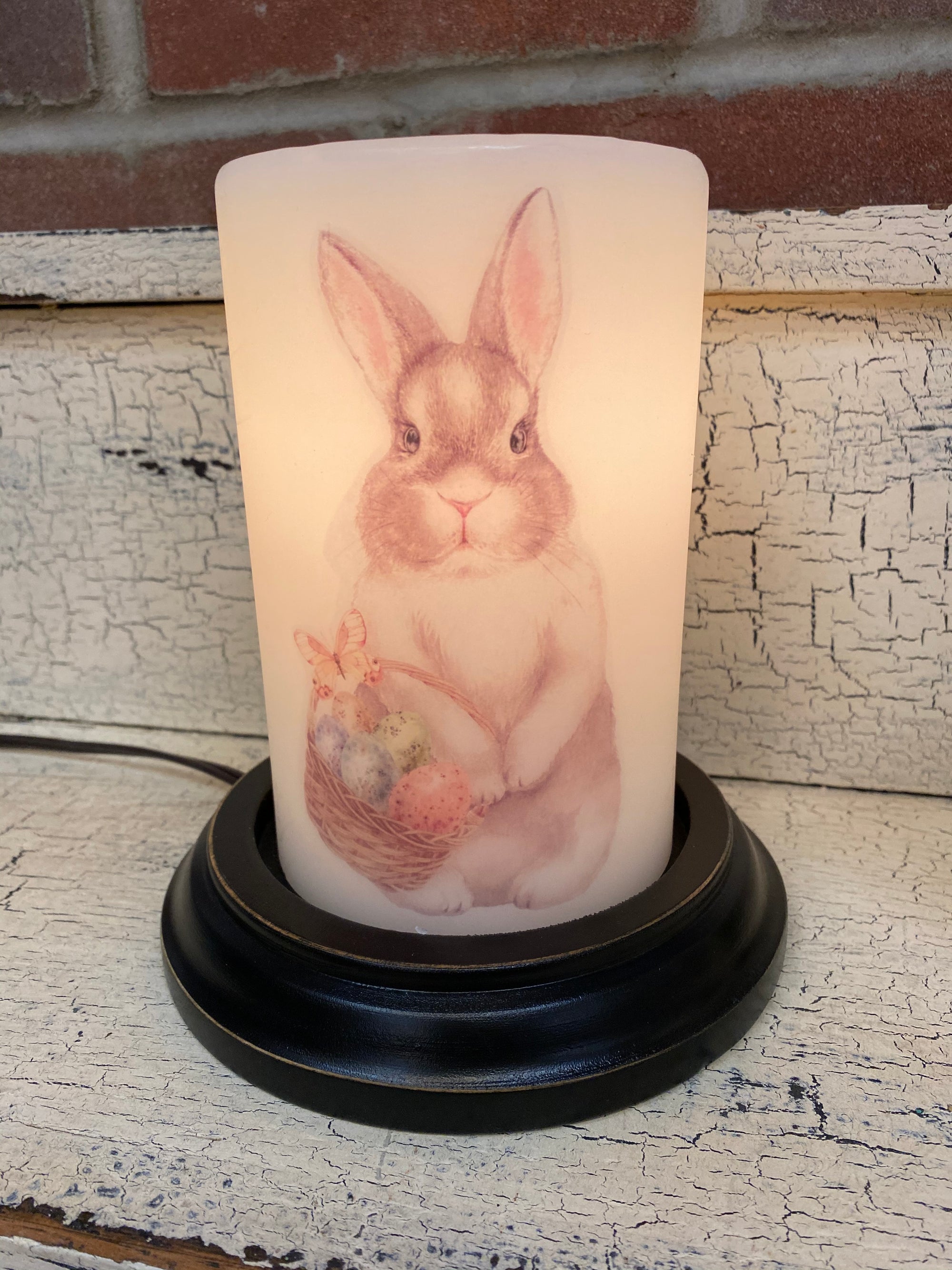 Bunny with Basket of Eggs Candle Sleeve