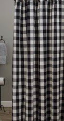 Wicklow Shower Curtain - Black &amp; Cream