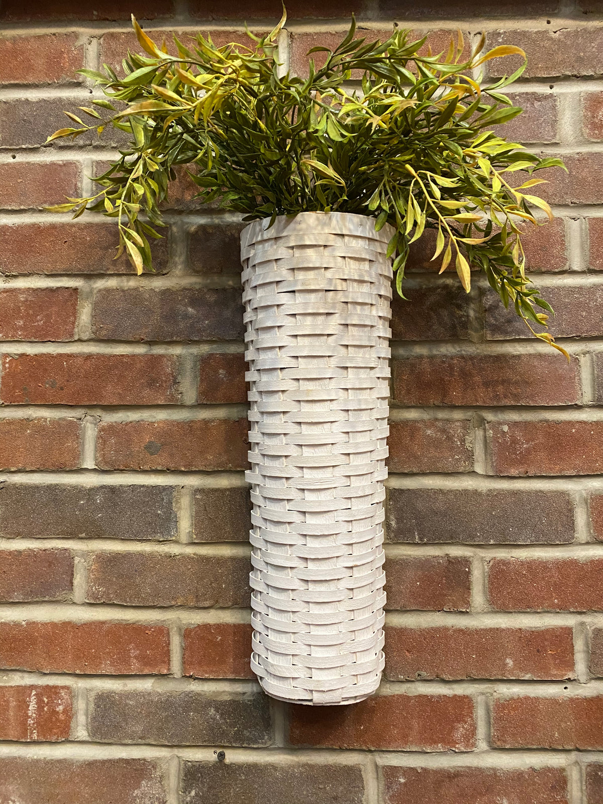 Skinny Wall Basket - White