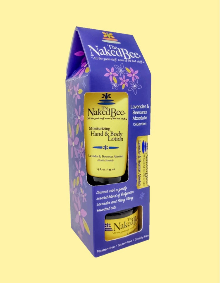 Naked Bee Lavender &amp; Beeswax Gift Set