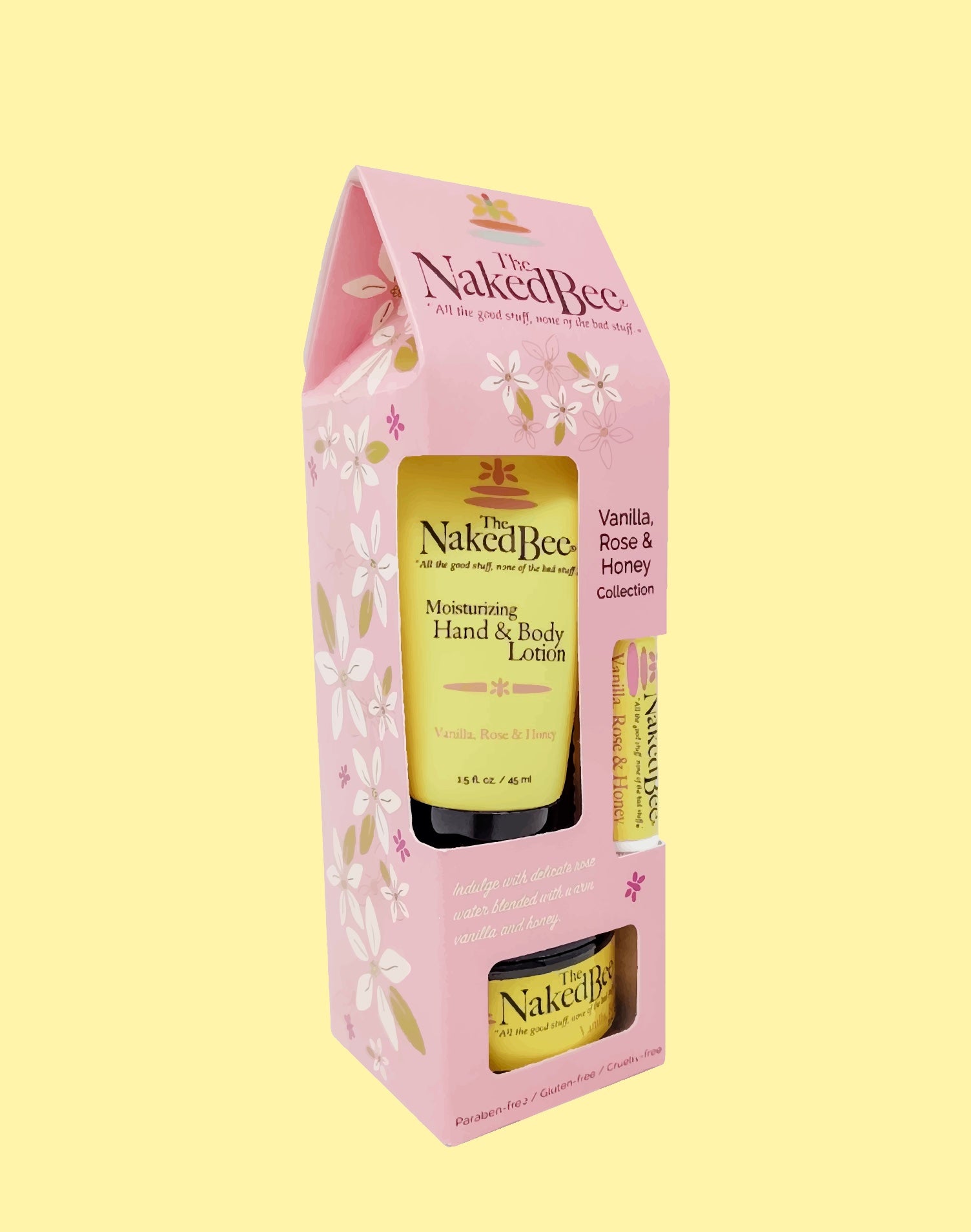 Naked Bee Vanilla Rose & Honey Gift Collection