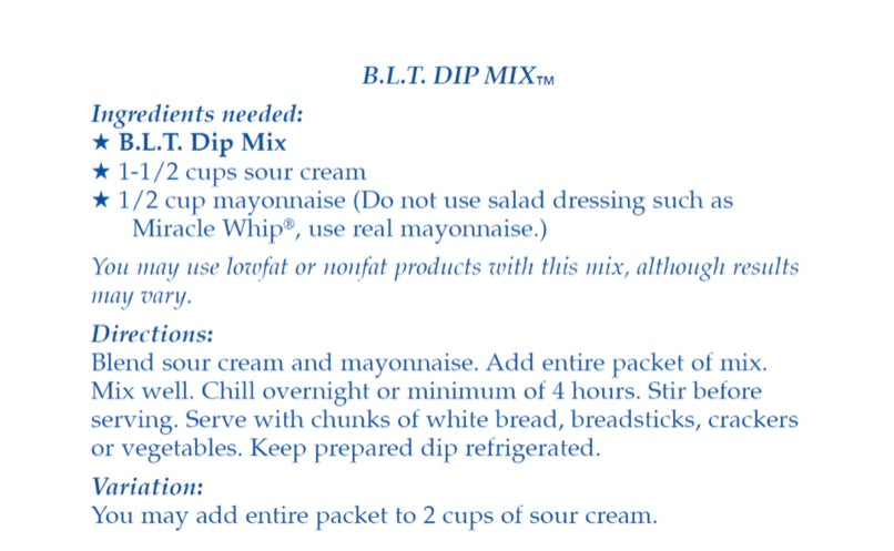 BLT Dip Mix