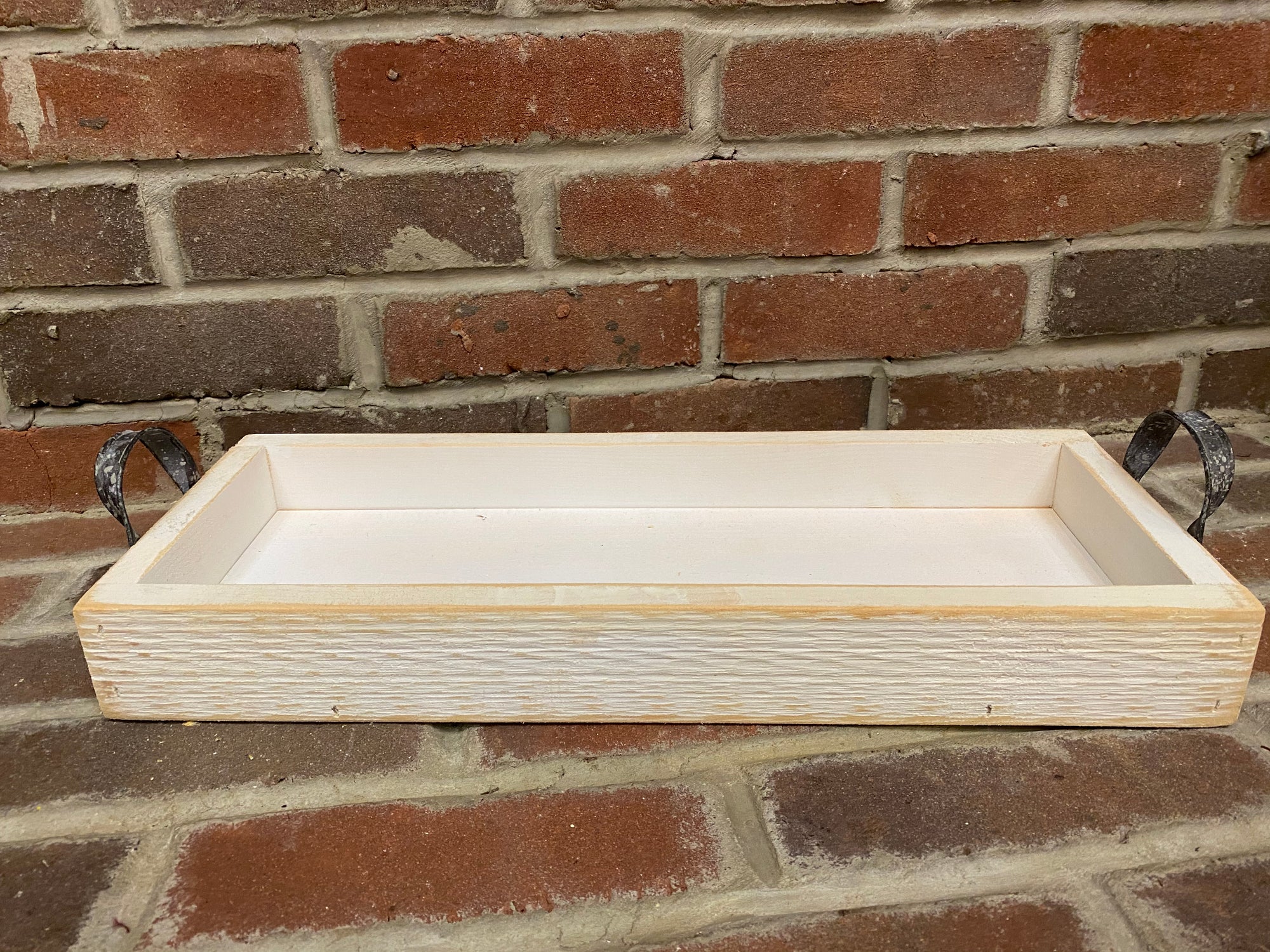 Small White Wood Tray