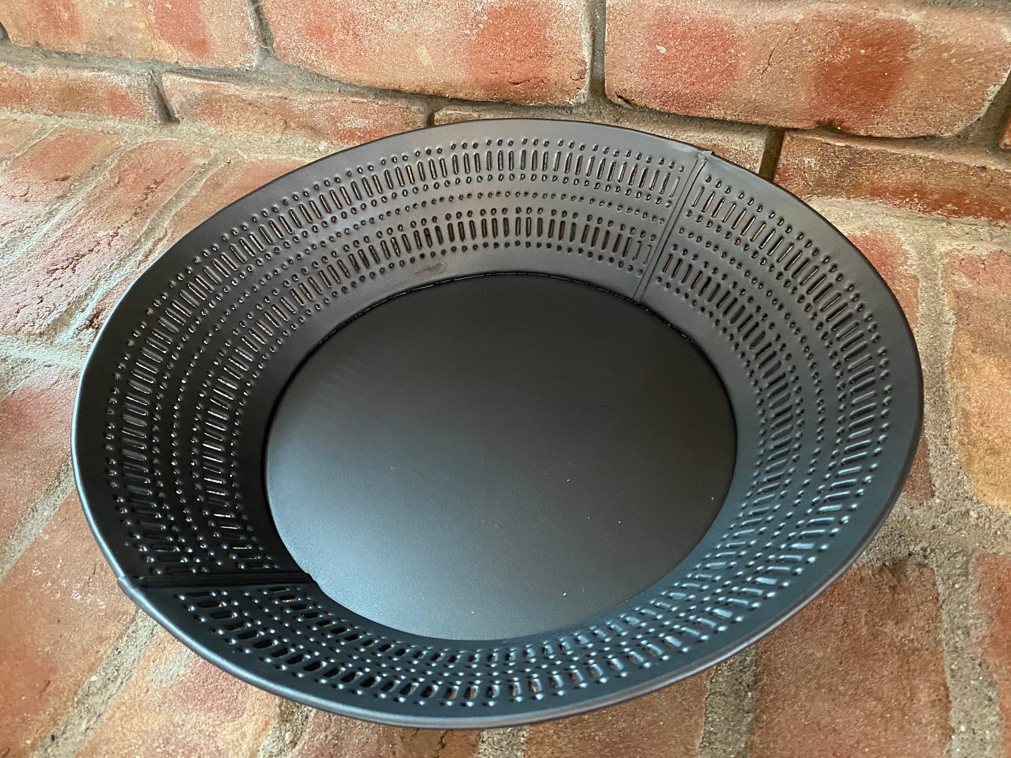 Round Punched Tin Table Tray