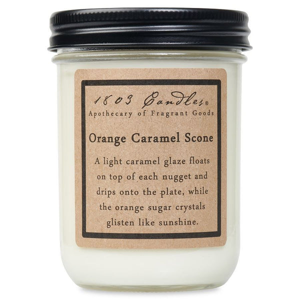 The Olde Farmstead Orange Caramel Scone Soy Jar