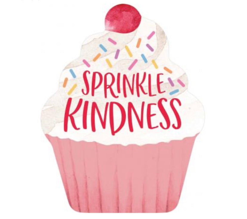 Sprinkle Kindness Shaped Cupcake