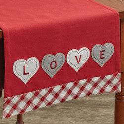 Love Appliqué Table Runner