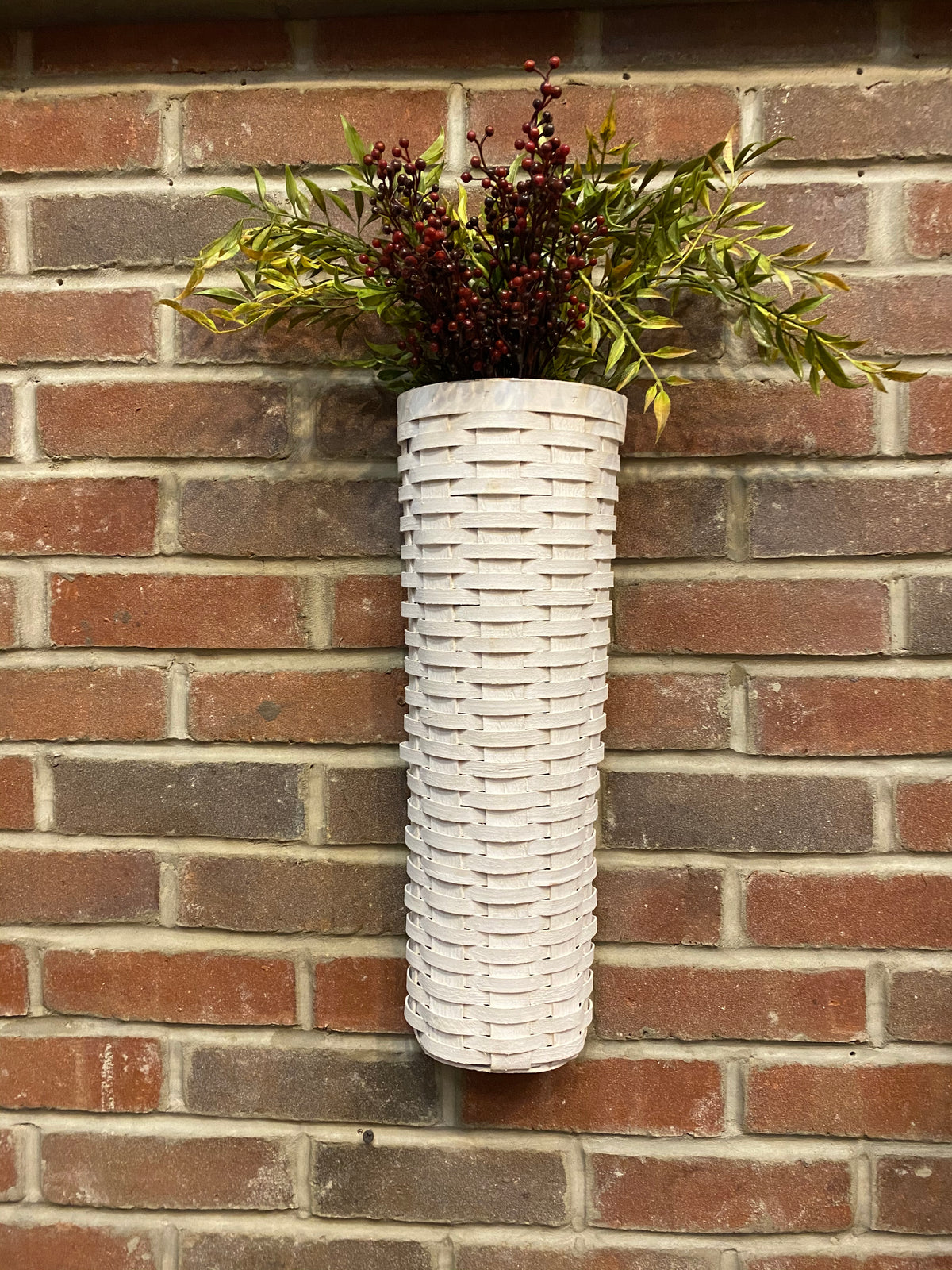 Skinny Wall Basket - White