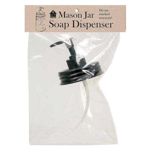 Mason Jar Soap Dispenser Lid - Black