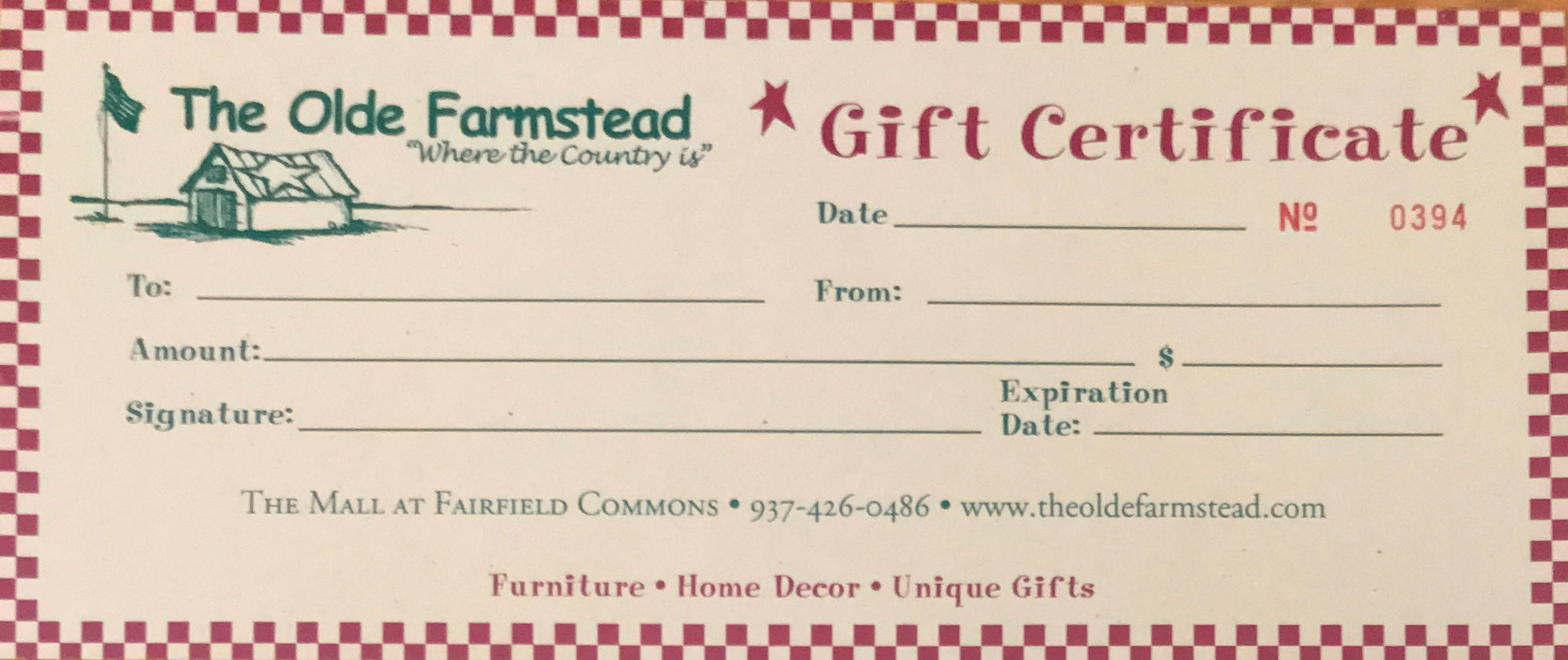 Gift Certificate