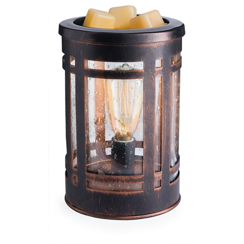 Weathered Espresso Candle Warmer Lantern