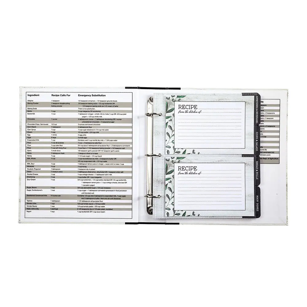 Vintage Kitchen Recipe Binder