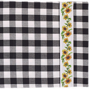 Sunflower Check 36” Table Runner