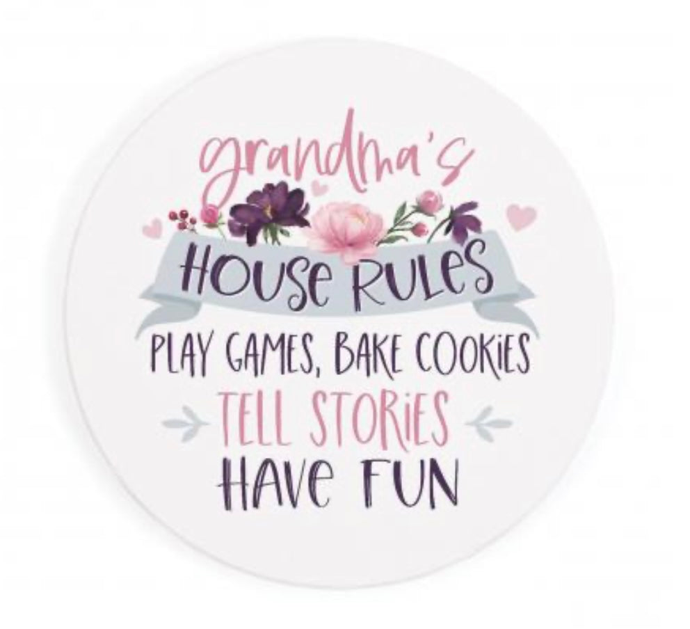 Grandma’s House Rules Coaster