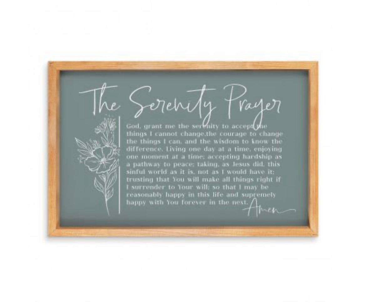 The Serenity Prayer Framed Art