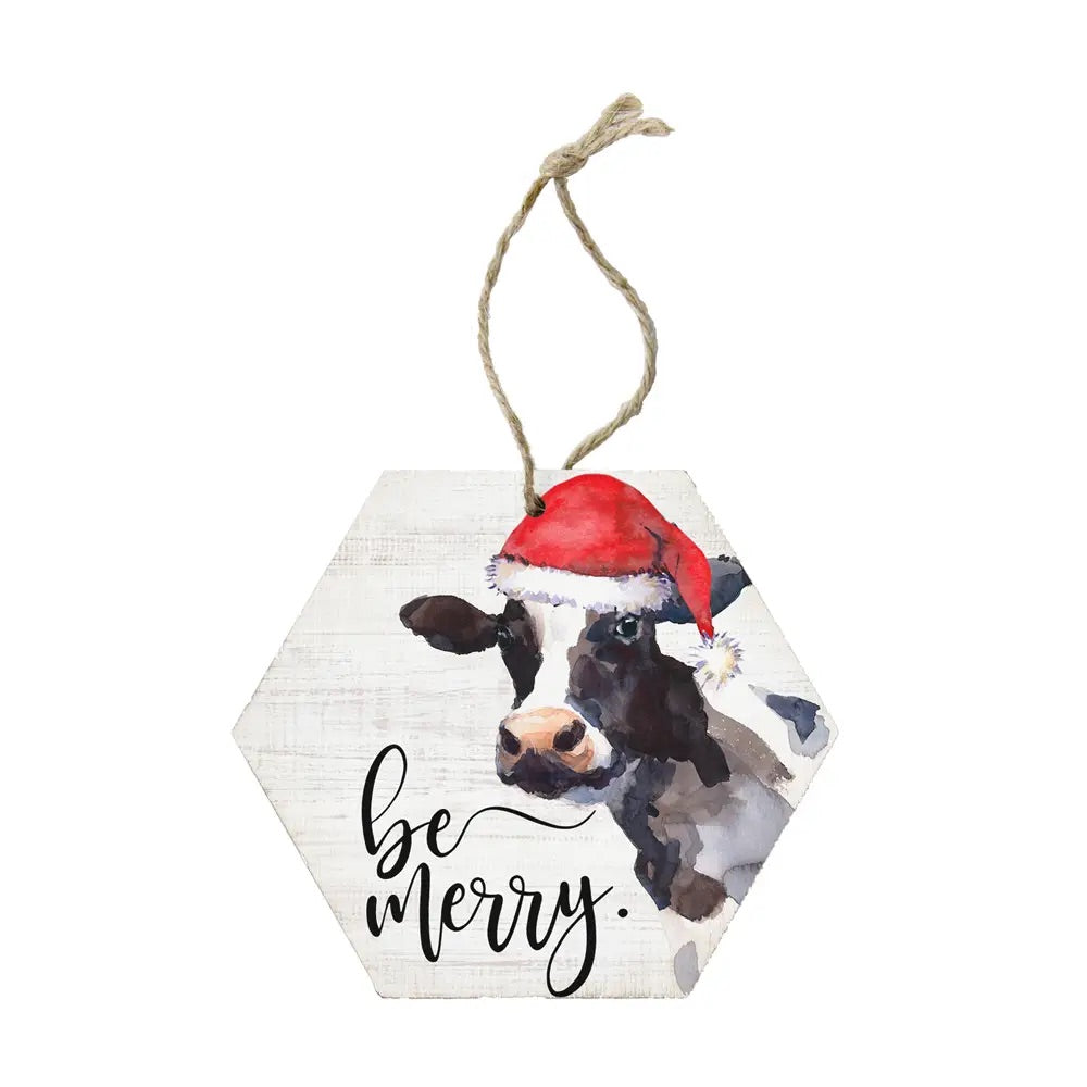 Be Merry Cow Ornament