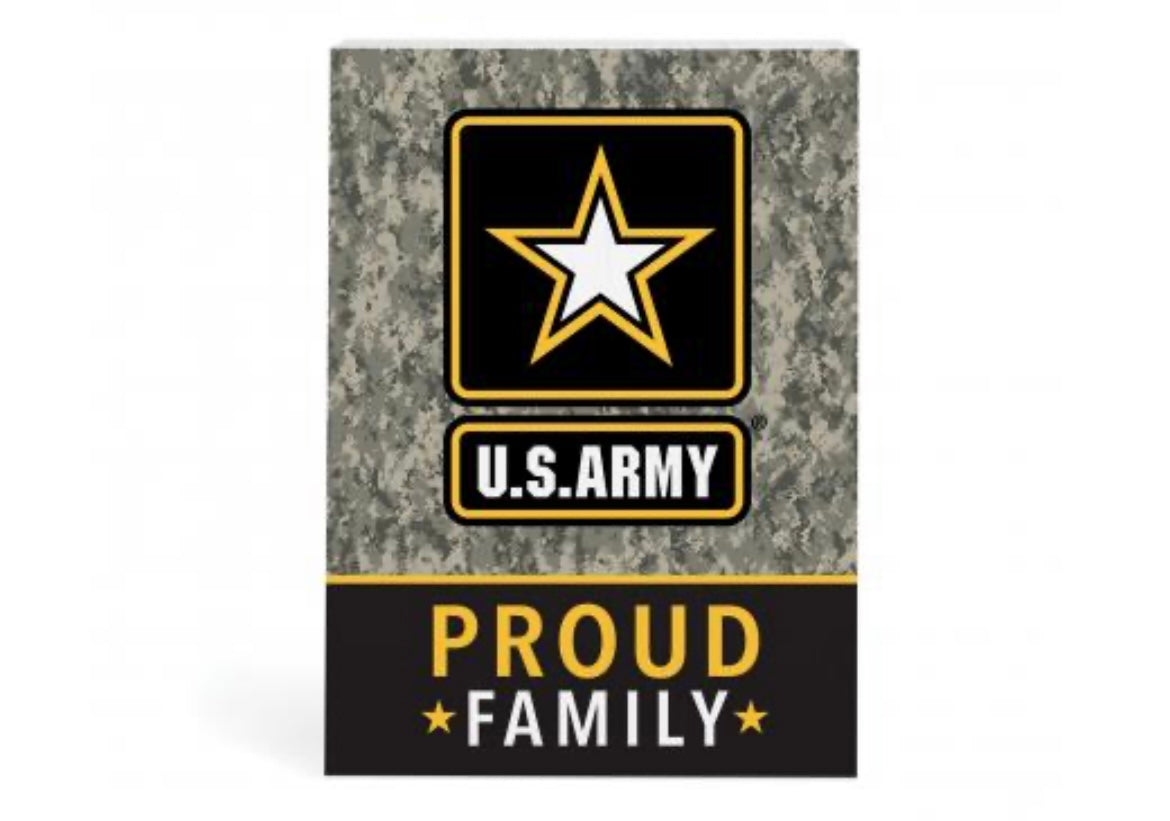 US Army Family Wood Block