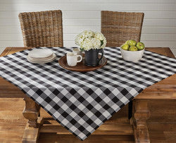 Wicklow Check Tablecloth - Black &amp; Cream
