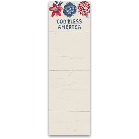 God Bless America List Notepad