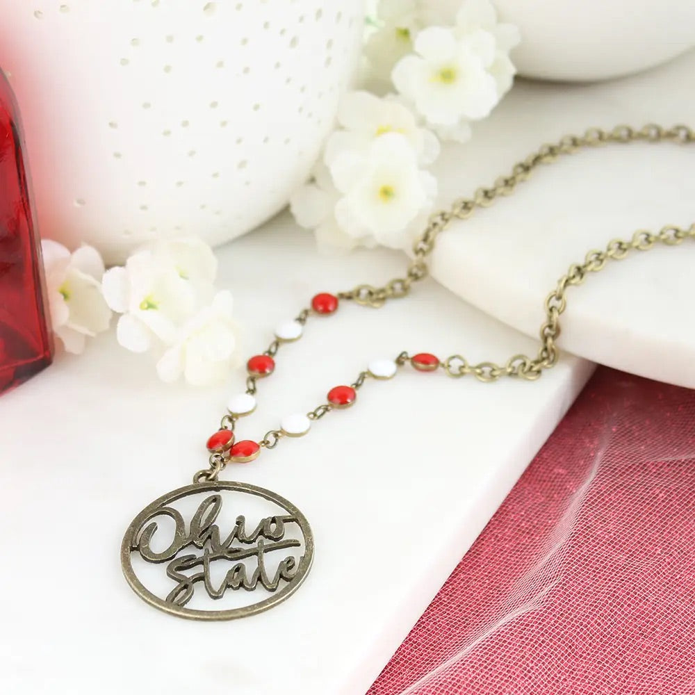 Vintage Ohio State Slogan Necklace