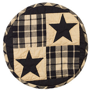 Farmhouse Star Quilted Mat - Black