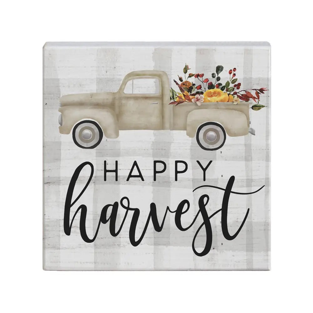 Happy Harvest Truck Block Sign