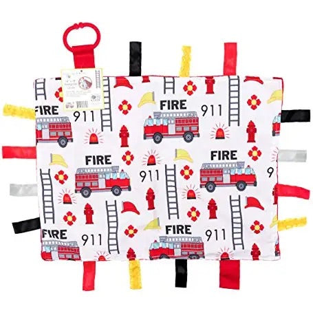 Firetrucks Tag Blanket Lovey