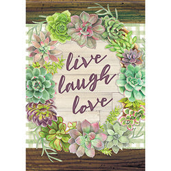 Rustic Rosettes Garden Flag