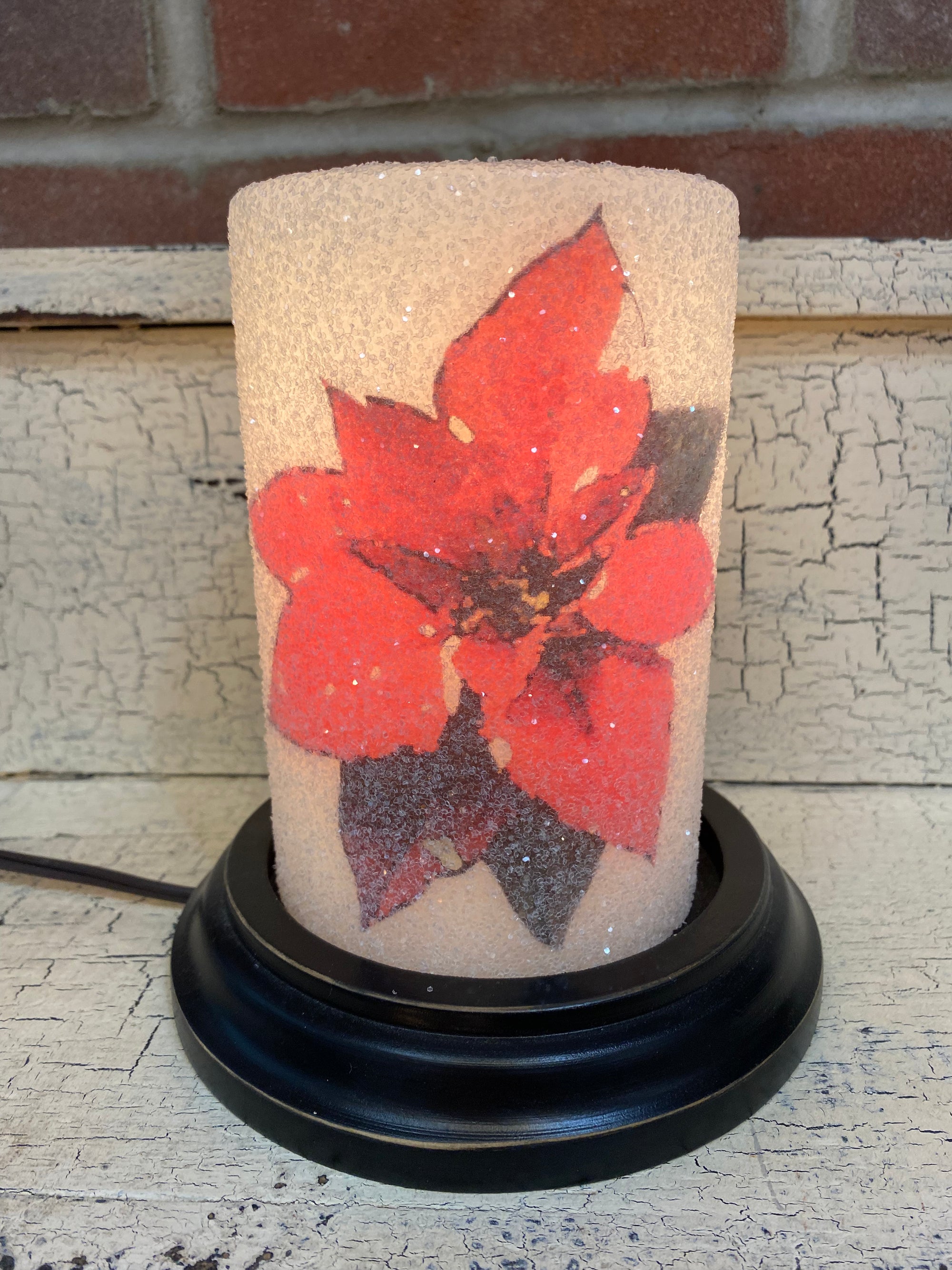 Watercolor Poinsettia Candle Sleeve