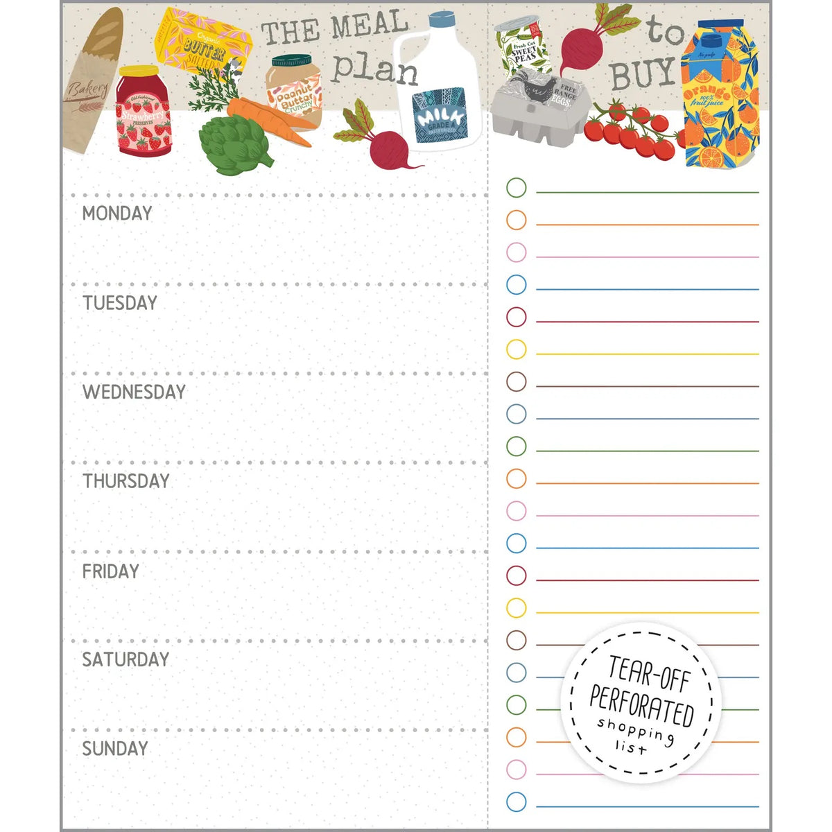 Meal Planner Pad - Groceries