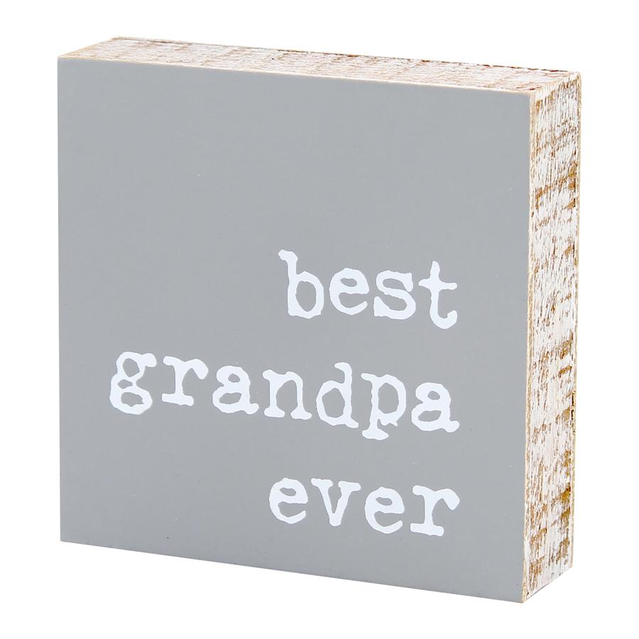 Best Grandpa Ever Block Sign