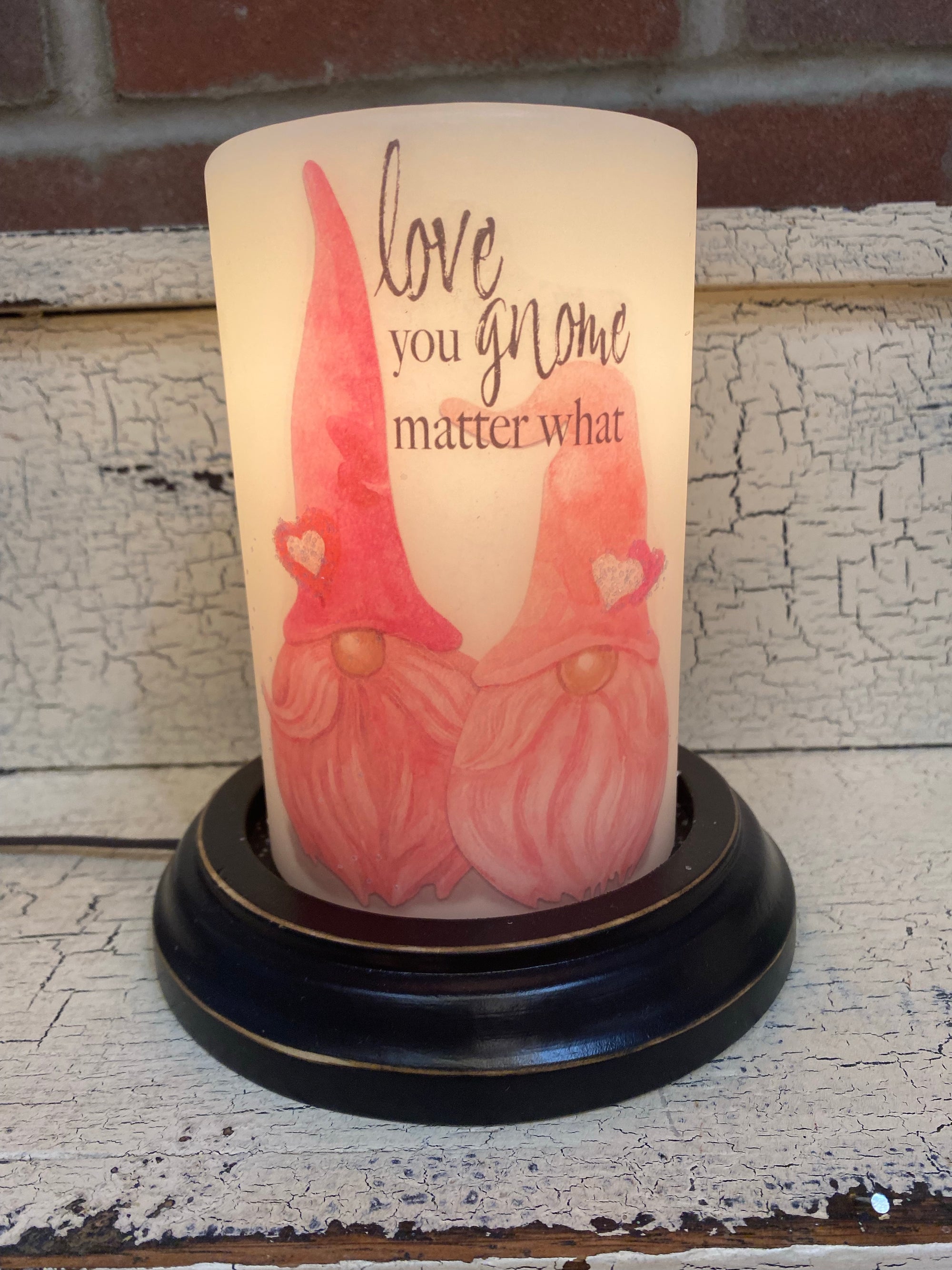 Valentine Gnome Candle Sleeve