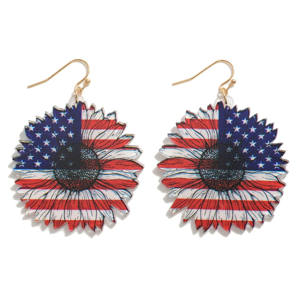Americana Sunflower Earrings