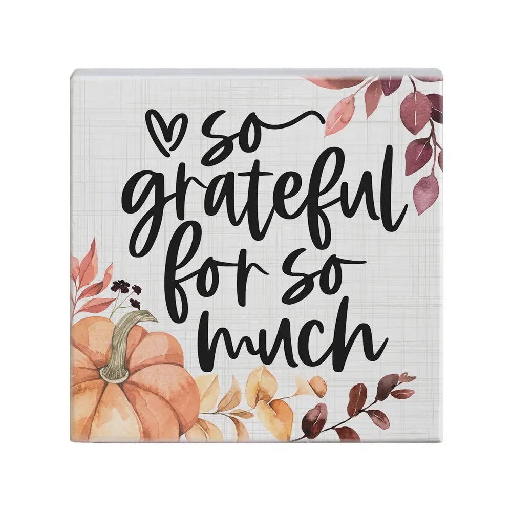 So Grateful Pumpkin Wood Block