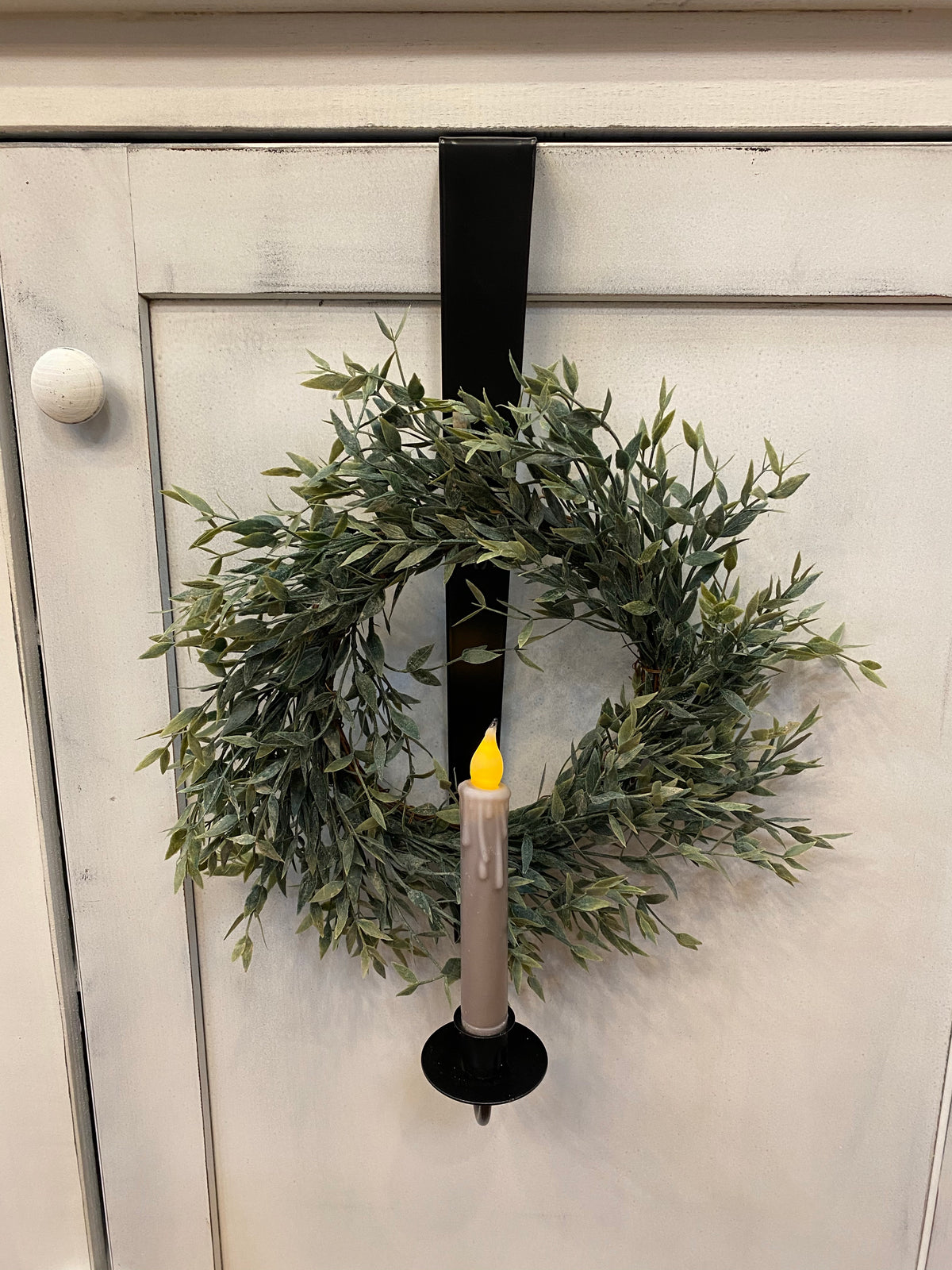 Over the Door Wreath and Candle Holder
