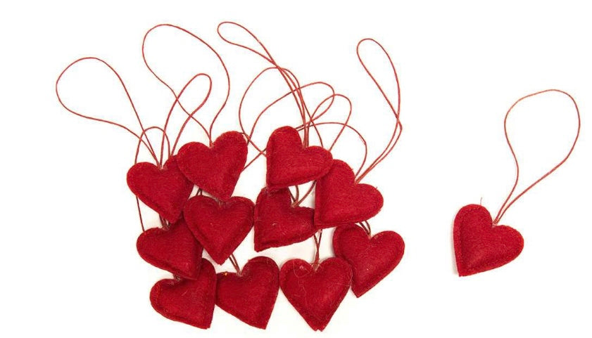 Fabric Heart Ornaments