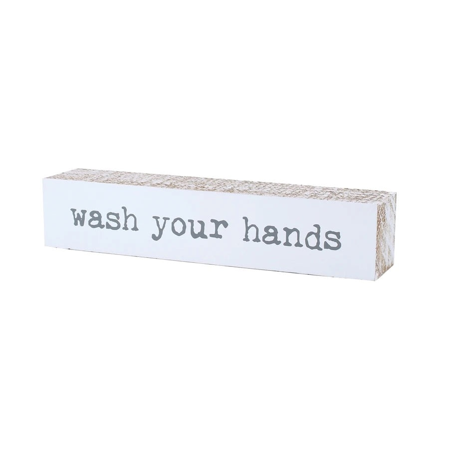 Wash Your Hands Wood Block