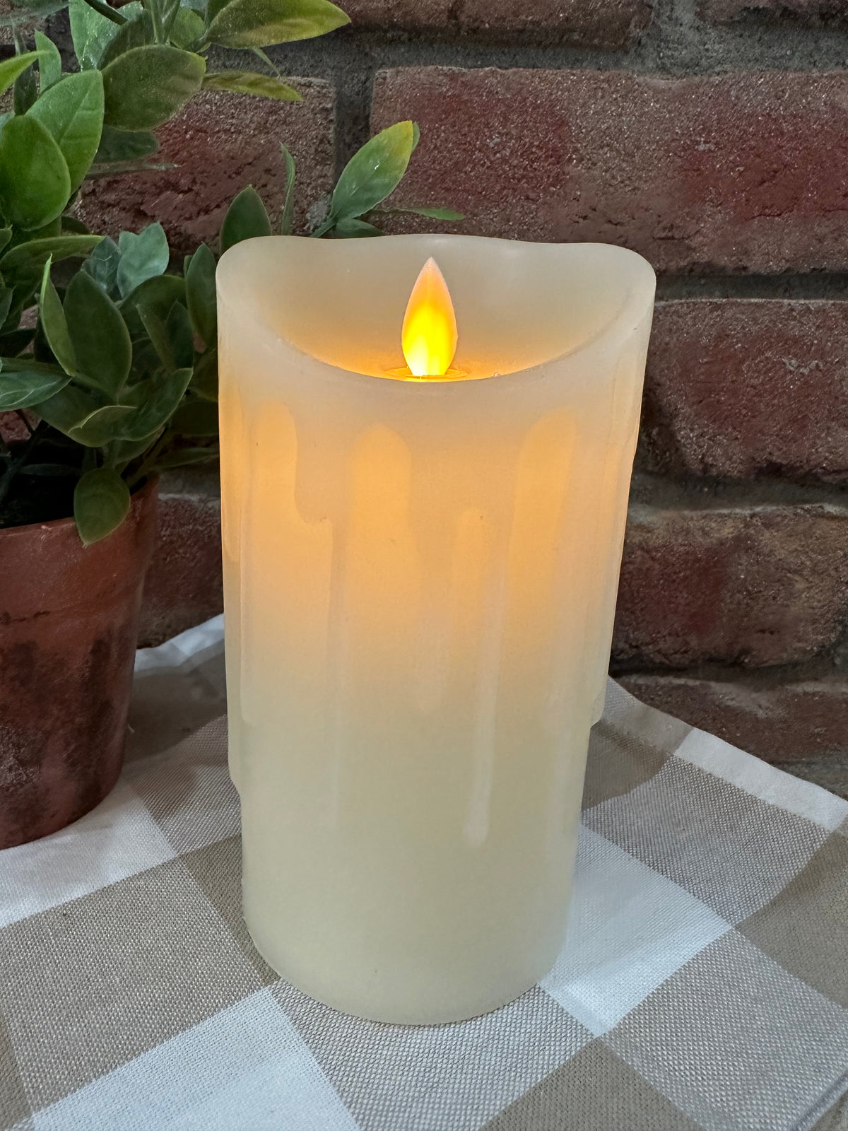 Moving Flame Pillar Candle - 2 Sizes
