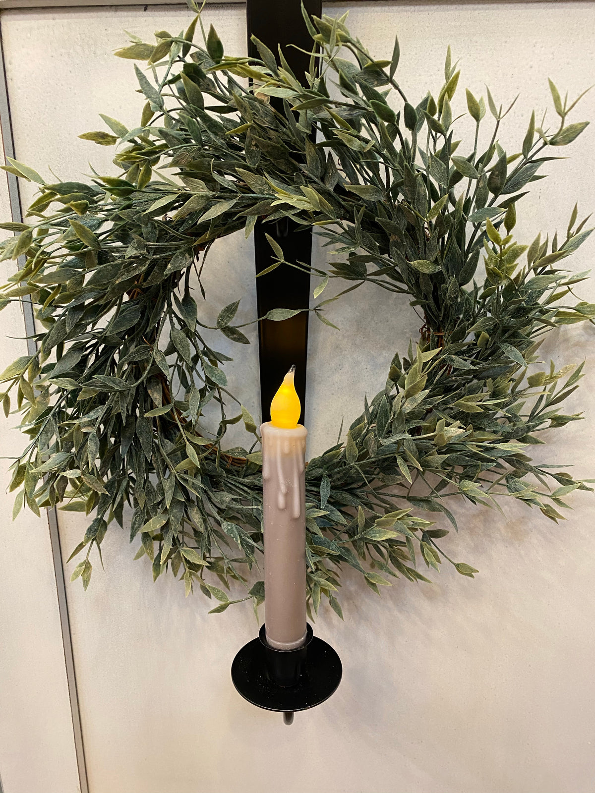 Over the Door Wreath and Candle Holder